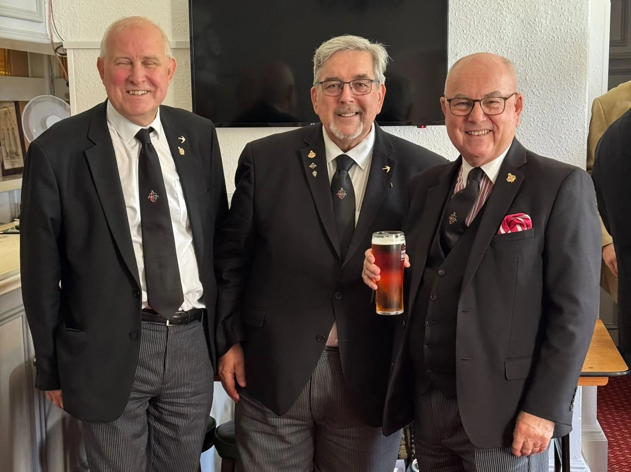 V.E.Kt. Clive Purdy, E.Kt. Chris M Smith and the Provincial Prior relaxing before dinner