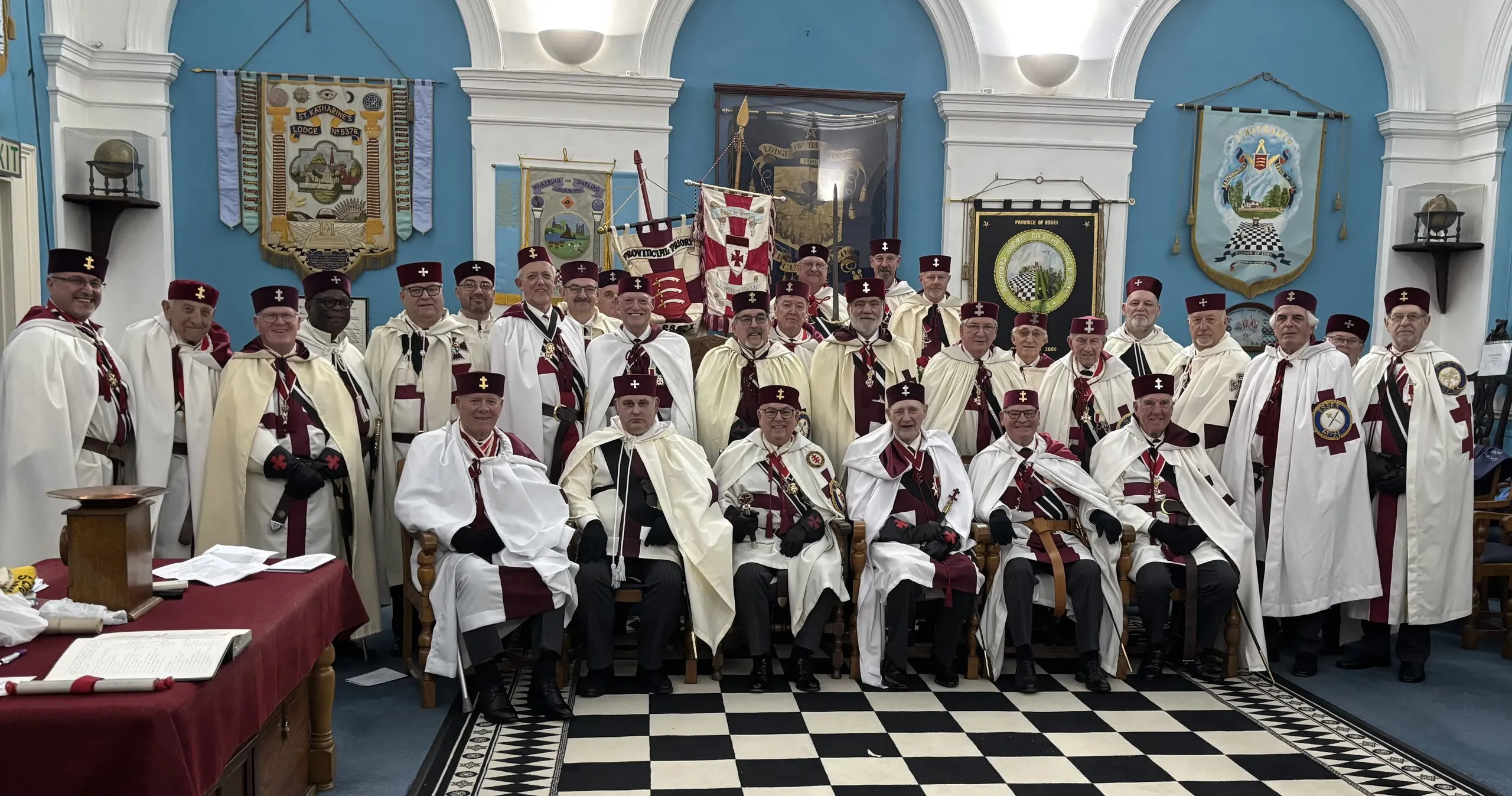 Knights of Hugo de Payen with visiting Knights